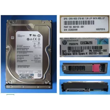 HPE SPS-DRV HDD 2TB 6G 7,2K Lff SATA Mdl LP (862132-001)
