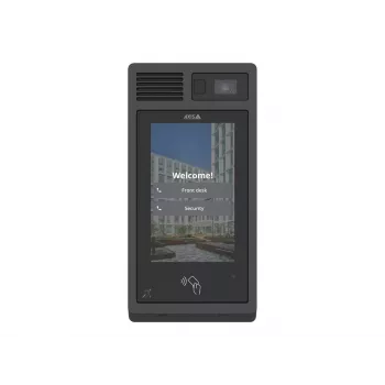 System wideodomofonu AXIS I8307-VE 7 cali (17,8 cm) ekran dotykowy pojemnościowy, 800×480, max 4K, IP66, obsługa microSD, czarny