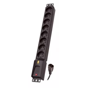 Lestar listwa zasilająca IEC, 8 gniazd, Rack 19, 3 m Lzrm 810 Bw G-a K. Cz 3,0m Iec32