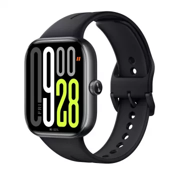Smartwatch Xiaomi Watch 5 prostokątny, wyświetlacz AMOLED 2,07 cala, czarna obudowa, czarny pasek TPU, 47,5 mm, 5 ATM
