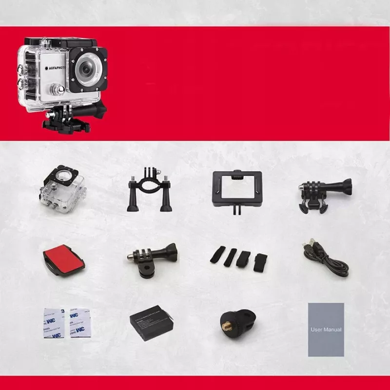 Kamera sportowa AgfaPhoto Realimove AC5000 12 MP Full HD Wi-Fi