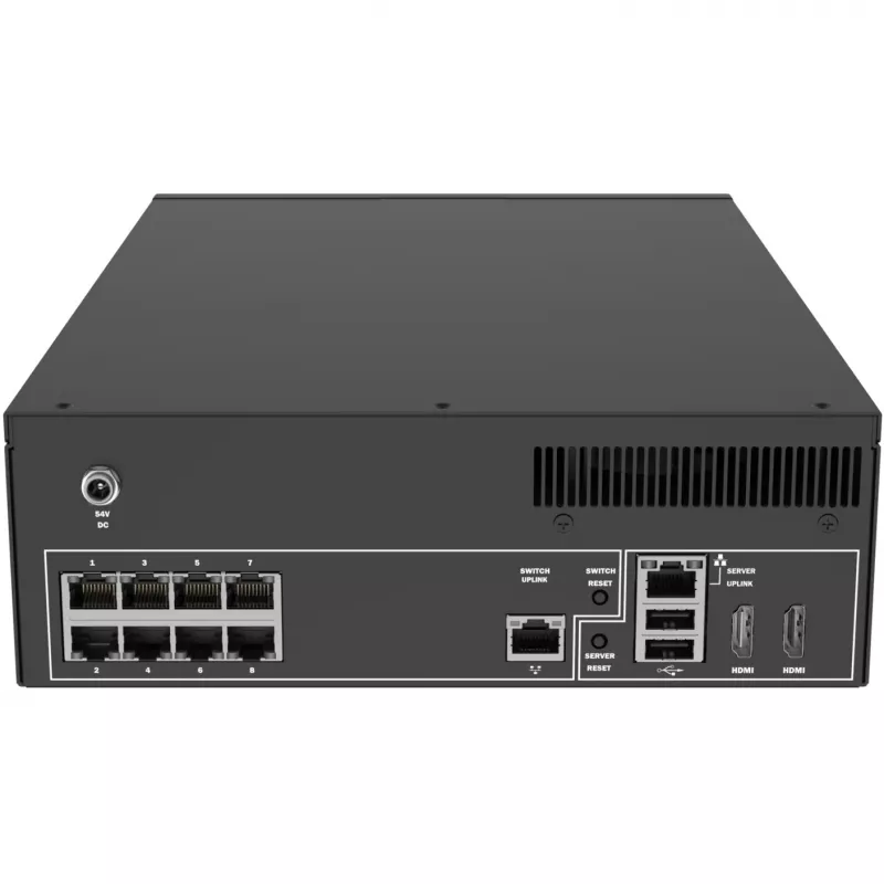 Rejestrator sieciowy - 8 kanałów IP - 4 TB HDD - przełącznik PoE - HDMI - USB 3.2