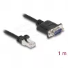 Kabel sieciowy DELOCK 64351 — Cat5e S/UTP (STP), RJ‑45 do RJ‑45, 1 m, czarny
