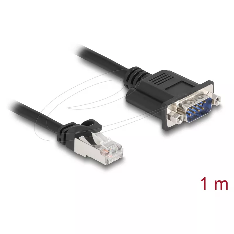 Kabel sieciowy DELOCK 64351 — Cat5e S/UTP (STP), RJ‑45 do RJ‑45, 1 m, czarny
