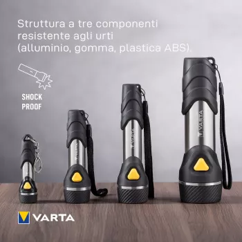 Latarka ręczna Varta Day Light Multi LED F20 Czarny Srebrny Żółty