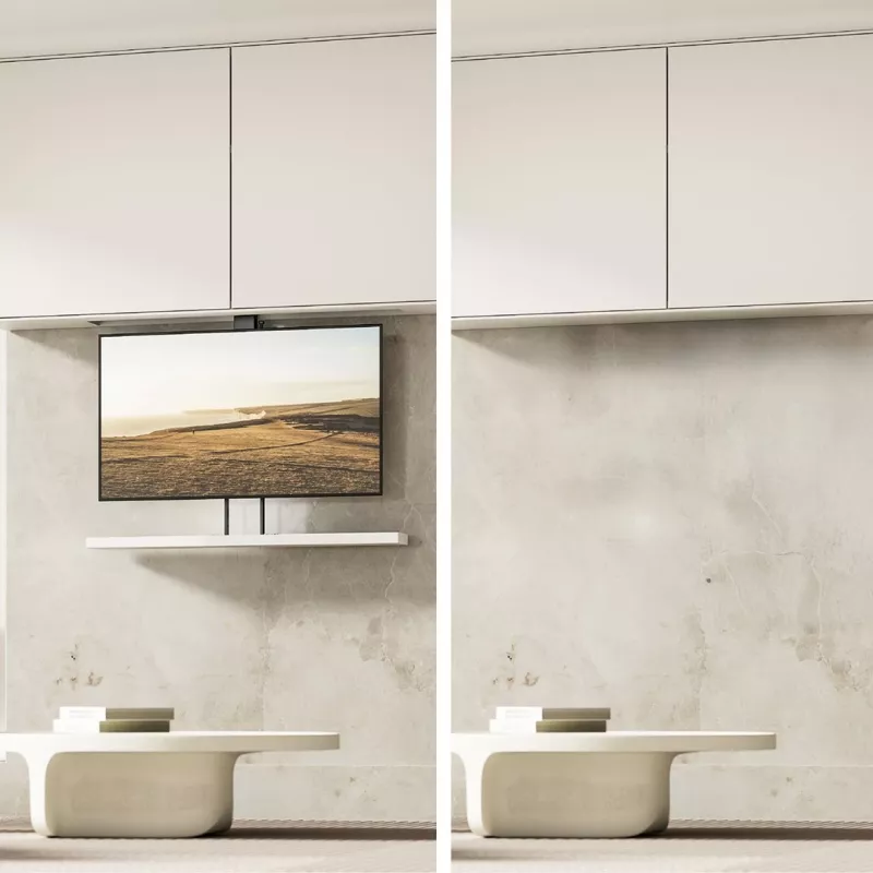 Maclean elektryczny uchwyt sufitowo-podłogowy, rozsuwany, 43''-88'', VESA 600x400, max 60kg, 100-240V AC, 50/60Hz