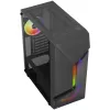 Aerocool Scape-G-BK-v2 Midi-Tower, szkło hartowane, FRGB - czarny