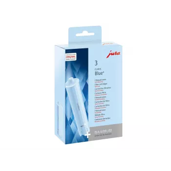 Wkład filtra wody JURA CLARIS niebieski+ — kompatybilny z Jura, pojemność 65 l, zestaw 3 szt.