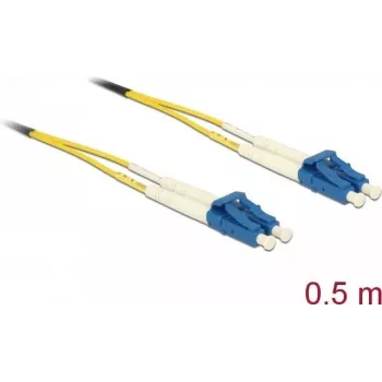 Kabel światłowodowy DeLOCK 86545 0,5m LC żółty