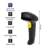 Przewodowy ręczny skaner kodów kreskowych 1D/2D QOLTEC 50853 — USB, obudowa ABS, kabel 1,65 m, 97×65×167 mm, 105 g