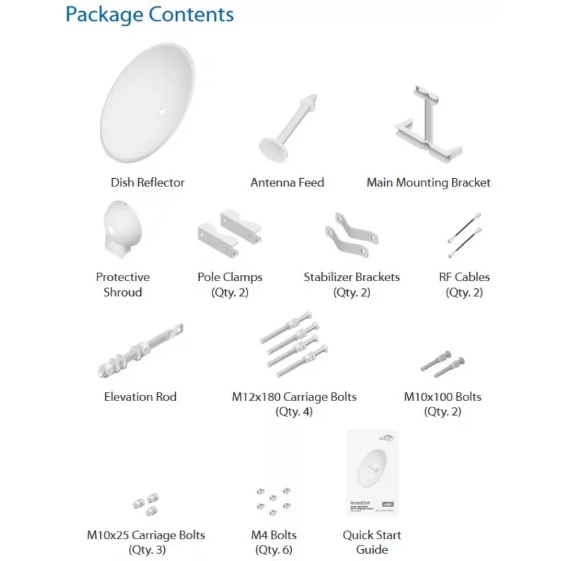 Ubiquiti RD-5G34 Networks airMAX Antena sieciowa Antena kierunkowa 34 dBi