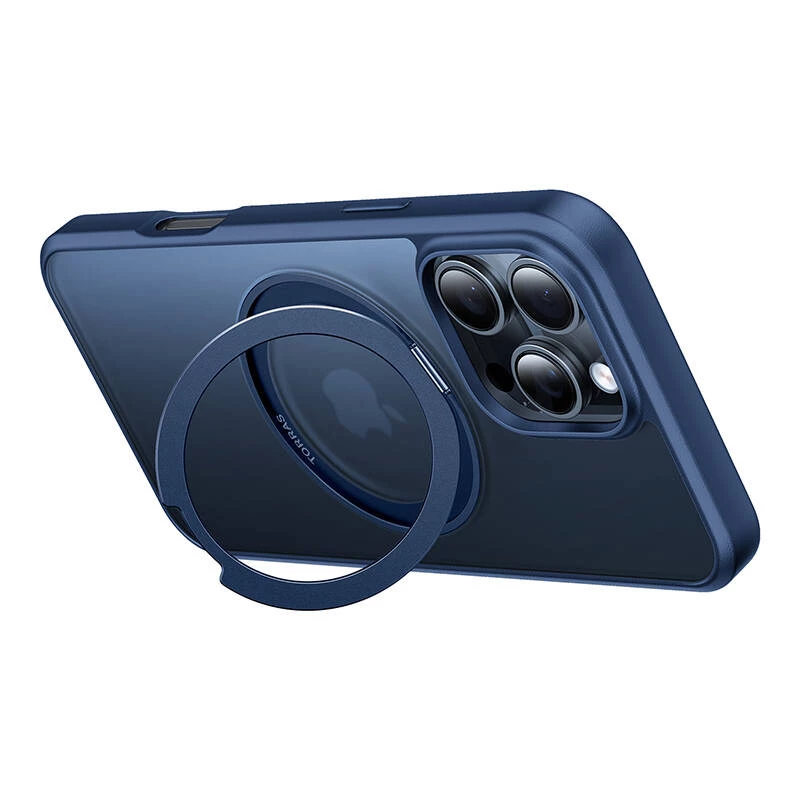 Etui ochronne Torras Ostand Pro do iPhone'a 16 Pro, niebieskie, smukła konstrukcja