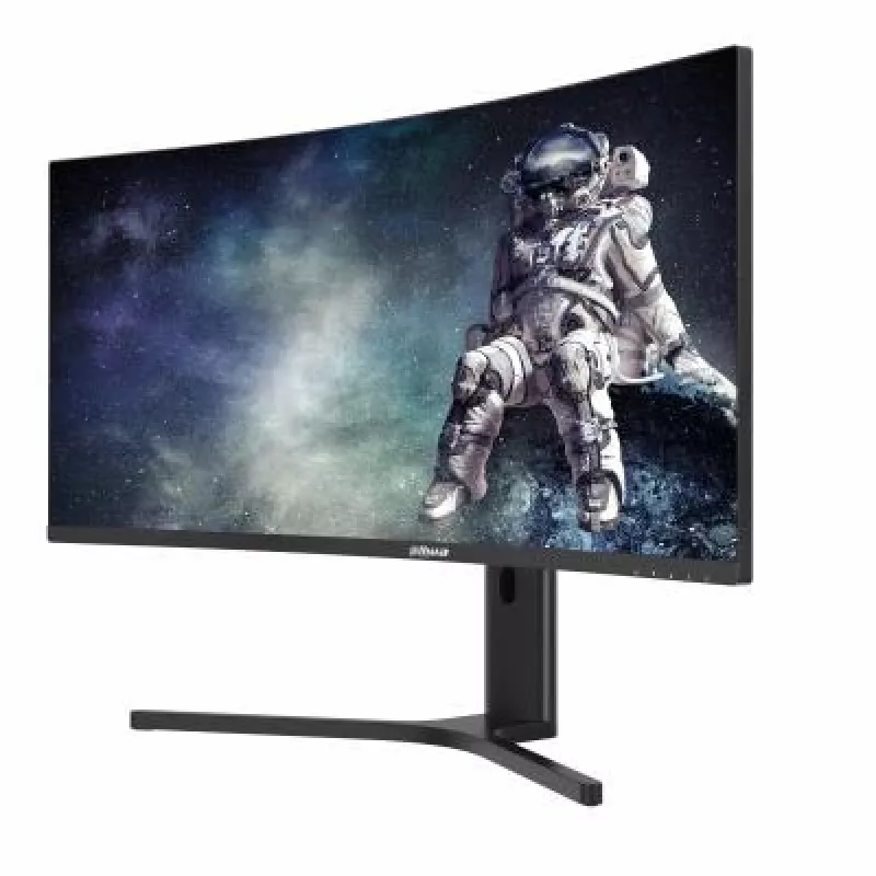 Monitor komputerowy DAHUA LM34-E330CA 34 cale (86,4 cm) UltraWide Quad HD 3440×1440 VA LCD 21:9 Zakrzywiony, 1 ms, VESA, Regulowana wysokość, Czarny