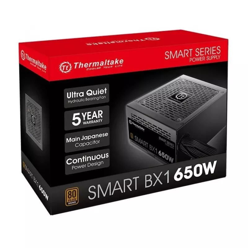 Zasilacz Thermaltake Smart BX1 PS-SPD-0650NNSABE-1 (650 W; aktywny; 120 mm)