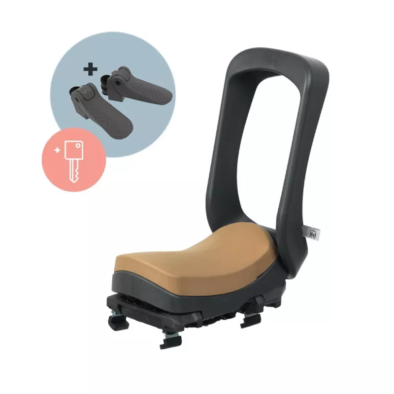 Zestaw fotelika dziecięcego Urban Iki URBAN IKI Junior fotelik boot seat CZARNY/BRĄZOWY z blokadą na klucz