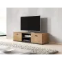 Stolik pod TV Cama Meble SOHO 140, lefkas dąb/czarny, 1400×430×370 mm