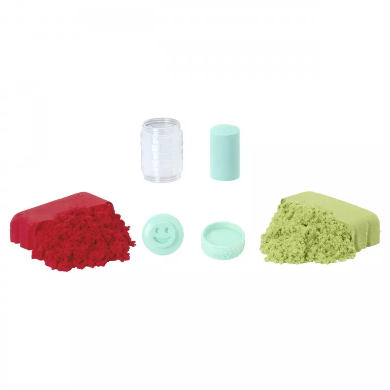 Piasek kinetyczny Wonder Factory Never Dry Sand Bag, Czerwony Limonkowozielony