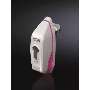 Miniture comfort klamka do szafy z wkładką zamka i półcylindrem profilowym Rittal 2537100