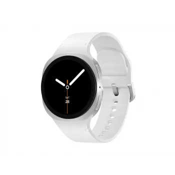 Samsung Galaxy Watch 8 3,3 cm (1,3 cala) AMOLED 40 mm Cyfrowy 438 x 438 pikseli Ekran dotykowy 4G Srebrny Wi-Fi GPS (satelitarny)