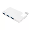 Hub USB 3.0 4-portowy, srebrny
