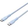 Kabel CANYON OnWire 60CL C-C 60W COLOR Pleciony 1m Jasnoniebieski
