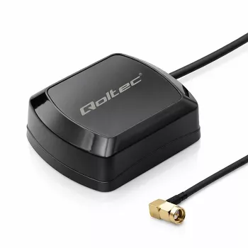 Zewnętrzna antena GPS/GLONASS QOLTEC 28 dBi 50 W ze złączem SMA kątowym