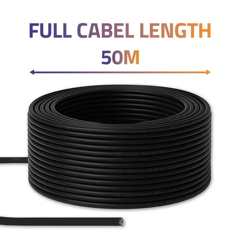 Kabel krosowy Ethernet QOLTEC CAT6 UTP, 50 m, czarny