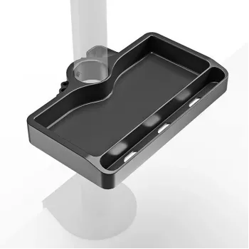 Półka ONKRON A35, czarny plastik ABS, 190×105 mm, 160 g