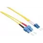 LogiLink - Kabel krosowy - LC/UPC singlemode (M) na SC/UPC singlemode (M) - 1 m - światłowód - Duplex - 9/125 mikrometra - OS2 - Bezhalogenowy - Żółty
