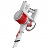 Odkurzacz bezprzewodowy Adler AD 7051 — 300 W max, akumulator 22.2 V, bezworkowy 0.6 L, rura ze stali nierdzewnej, EPA F8, oświetlenie LED, biało-czerwony