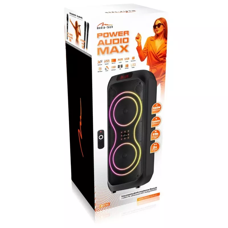 Duży przenośny głośnik Power Audio MAX MT3185