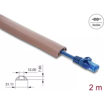 Osłona na kable DELOCK 20763 PVC brązowa 1 szt.