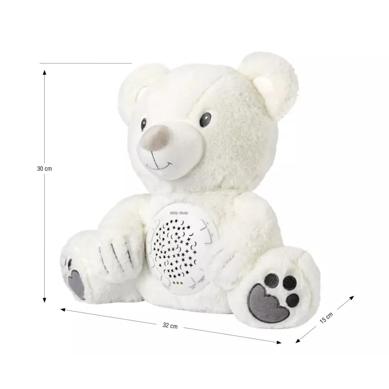 Plush projector toy Milly Mally Bear 5656 with soft light for nursery