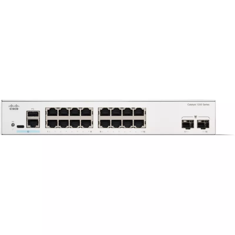 Przełącznik zarządzalny Cisco Catalyst 1200-16T-2G 16 portów GE 2x1GE SFP