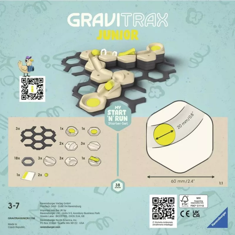 Ravensburger GraviTrax Junior Starter-Set S Start & Run tor kulkowy (27531)