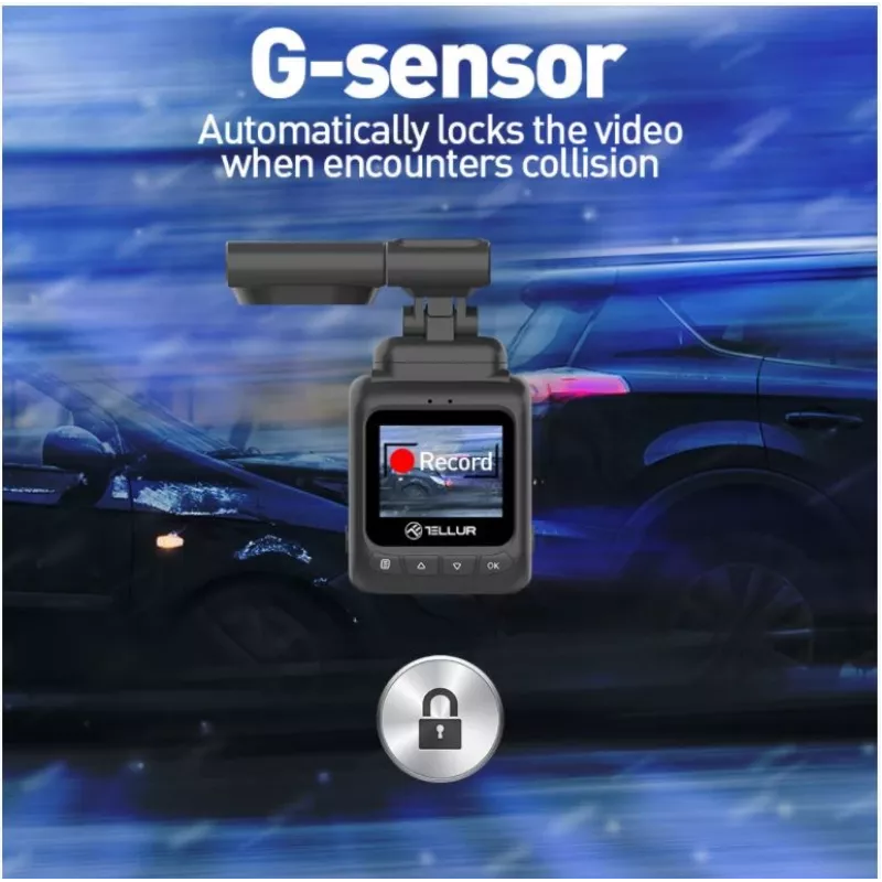 Kamera samochodowa Tellur Dash Patrol DC2 FullHD 1080P GPS czarna