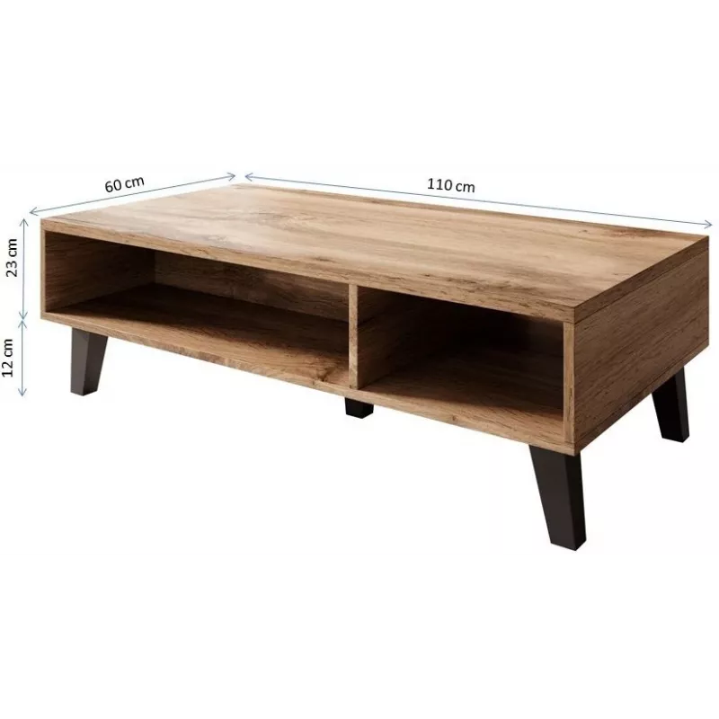 Cama Stolik kawowy NORD 110cm dąb wotan/antracyt