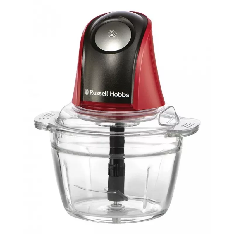 Russell Hobbs 27130-56 elektryczny siekacz do żywności 0,5 l 200 W Czarny, Czerwony, Przezroczysty