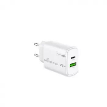 Zasilacz sieciowy USB/USB-C 25W/FAST MRMA112-2 Mediarange