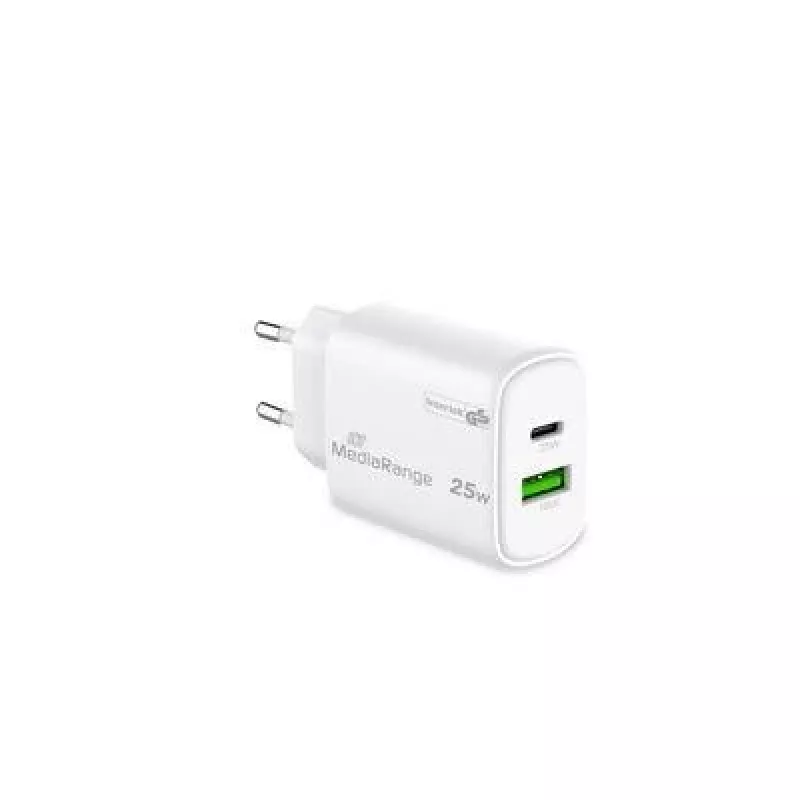 Zasilacz sieciowy USB/USB-C 25W/FAST MRMA112-2 Mediarange