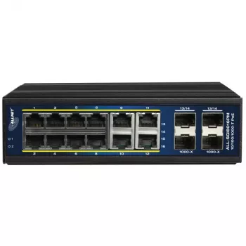 Przełącznik zarządzalny ALLNET ALL-SGI8016PM L2+/L3 12x Gigabit Ethernet PoE