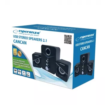 Esperanza EP153 Zestaw głośników USB 2.1 6 W Czarny