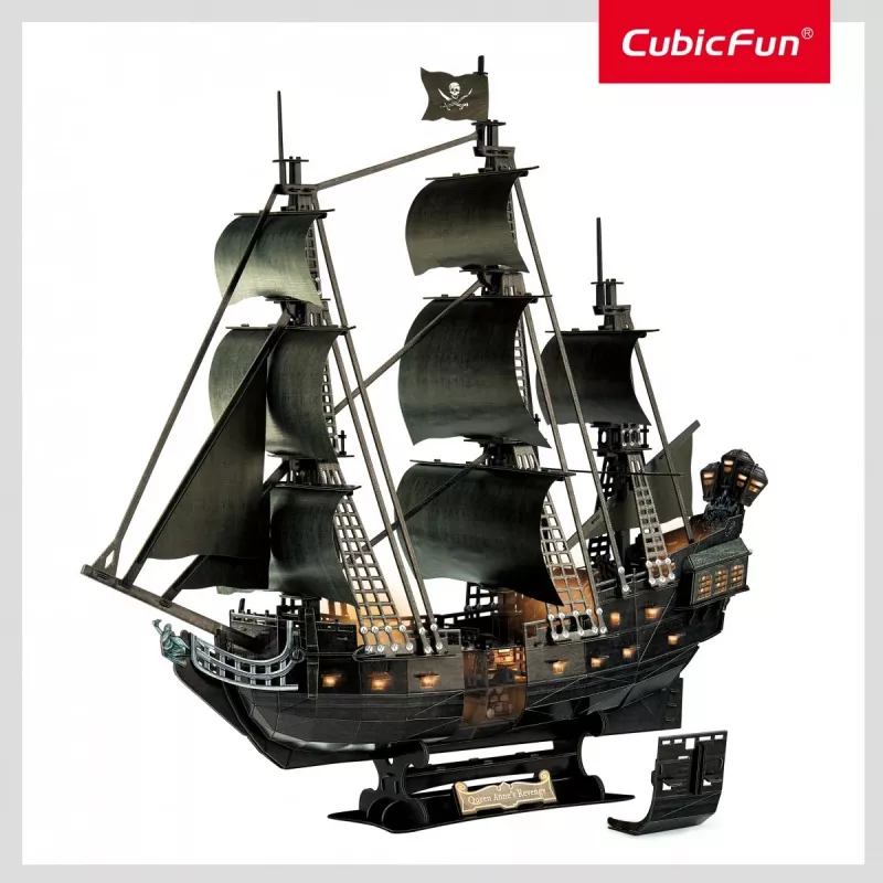 3D LED Puzzle Queen Annes L522H — dekoracyjny podświetlany model do składania z oświetleniem LED