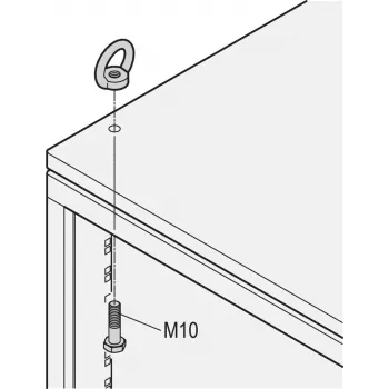 SCHROFF ZESTAW UCHWYTÓW DO PODNOSZENIA M10 4 SZT. - Akcesorium do szafy rack (20117080)
