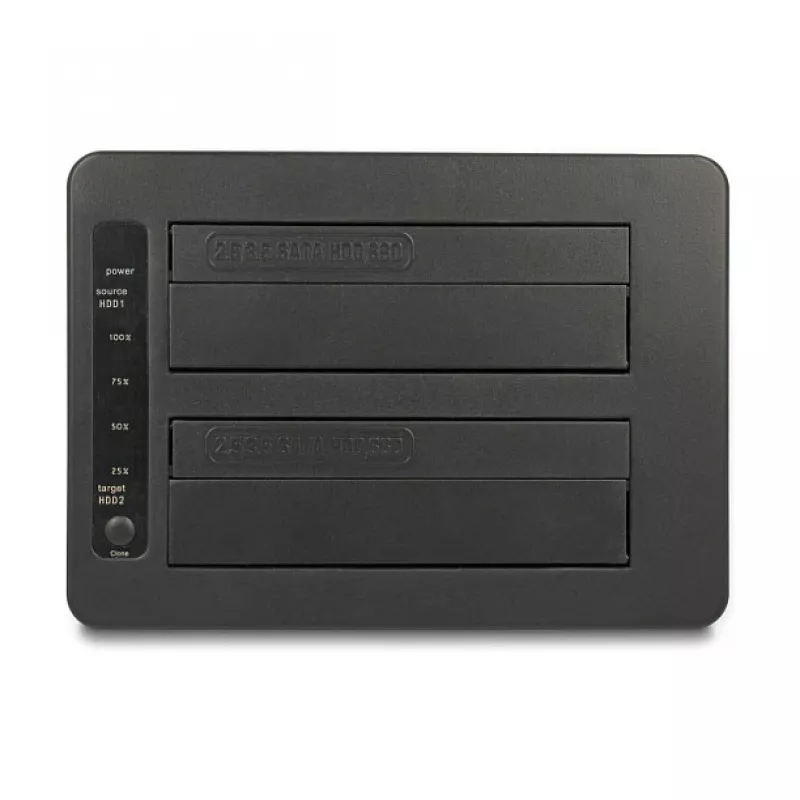 Stacja dokująca DeLOCK USB Dual dla 2 x SATA HDD SSD z funkcją klonowania i czytnikiem kart