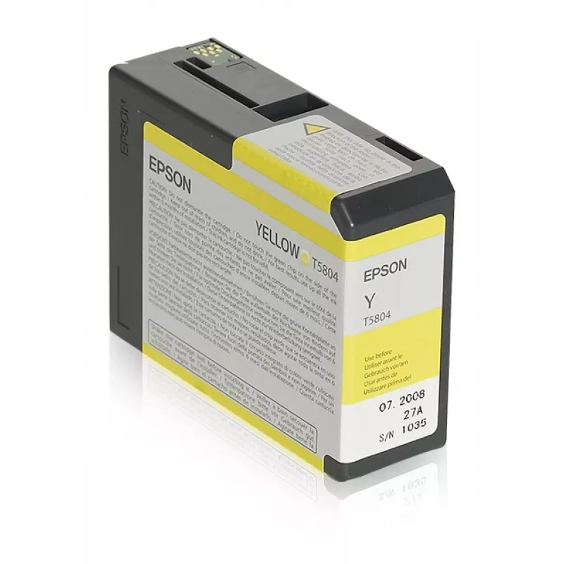 Epson Singlepack żółty T580400, żółty, tusz pigmentowy, 80 ml, 1 szt.