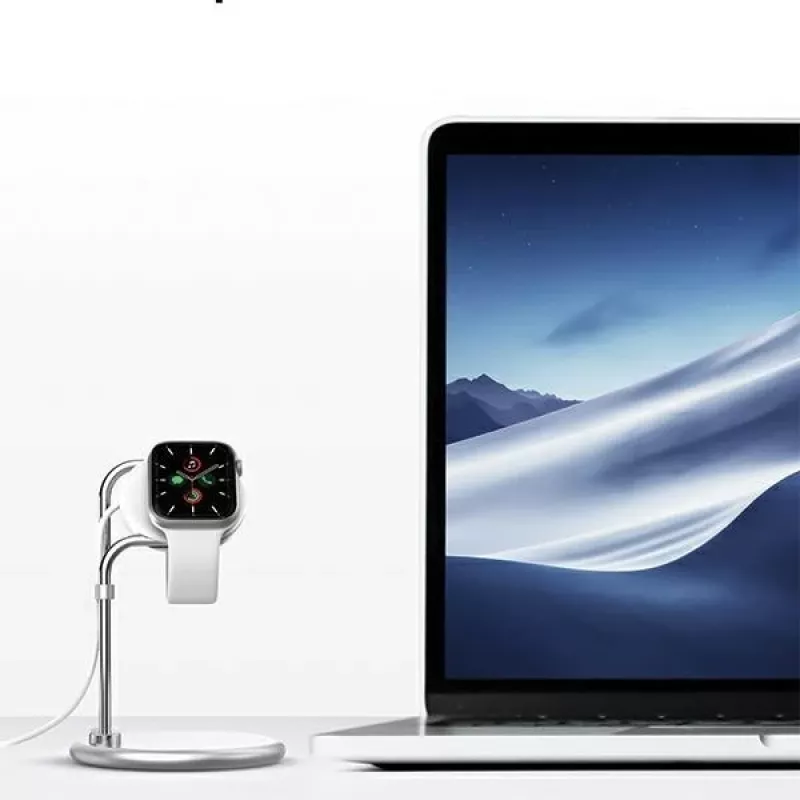 Stojak indukcyjny SAW-300 do Apple Watch srebrny