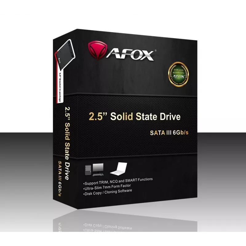 Dysk SSD AFOX 256GB QLC 560MB/s, 2,5 cala SATA III