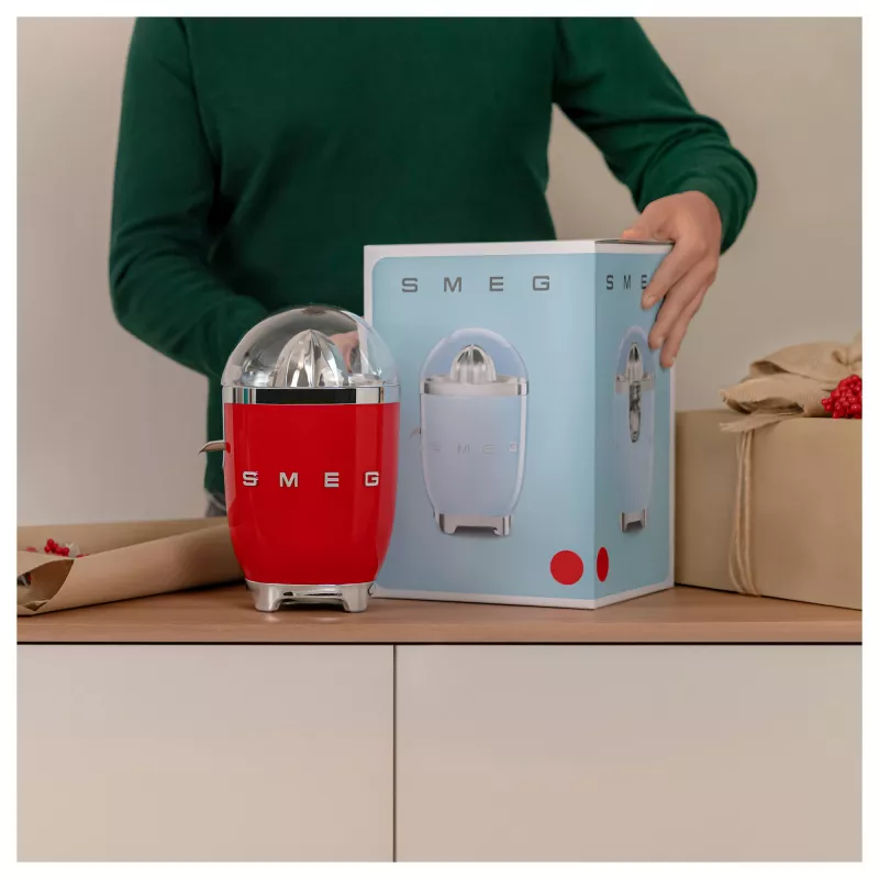 Elektryczna wyciskarka do cytrusów Smeg CJF11RDEU 70 W czerwona stal nierdzewna