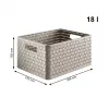 Szafka do przechowywania Rotho Country 3 szuflady cappuccino/antracyt, technopolimer, 712×325×375 mm